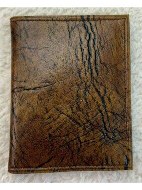 Apache Gold Mens Wallet Brown Faux Leather Trifold Vinyl Pliable Card & Bill
